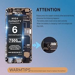 EDIPEKA Battery for iPhone 6,7500mAh New Version