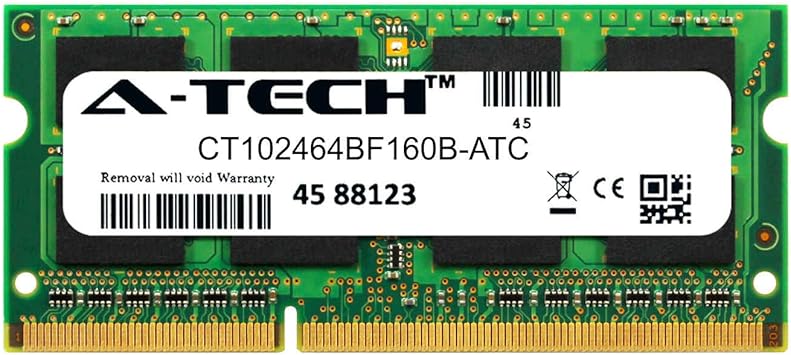 A Tech 8gb Replacement For Crucial Ctbf160b Ddr3 Ddr3l 1600mhz Pc3 Non Ecc So Dimm 2rx8 1 35v Single Laptop Notebook Memory Ram Stick Ctbf160b Atc At Amazon Com