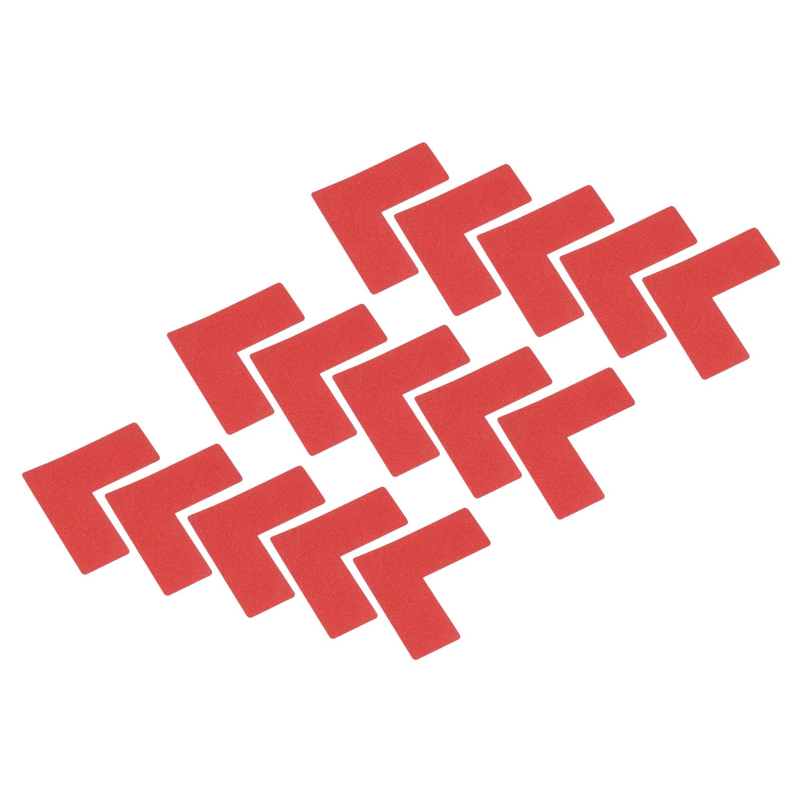 PATIKIL 5s Location Marking Corner 2x2x0.8 Inch 25 Pack L Shaped Floor Marker for Office Table Top, Desk, Warehouse Floor, Red