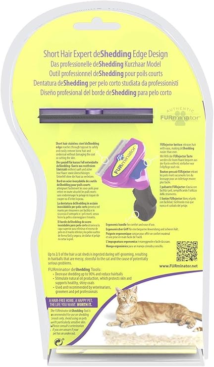 Furminator Outil De Toilettage Pour Chat De Grande Taille A Poils Courts Elimine 90 Des Poils Nettoyage En 1 Clic Concu Et Recommande Par Des Professionnels Sans Bisphenol A Amazon Fr Animalerie Furminator Outil De Toilettage Pour Chat De Grande Taille A Poils Courts Elimine 90 Des Poils Nettoyage En 1 Clic Concu Et Recommande Par Des Professionnels Sans Bisphenol A Amazon Fr Animalerie