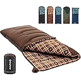 KingCamp Sleeping Bag for Adults, Cold Weather & Warm XL Big and Tall Flannel Sleeping Bags with Compression Sack Portable Waterproof Essentials Gear Accessories for Outdoor Camping