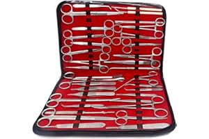 A2Z SCILAB Premium A2ZSCILAB 157 Pieces Instruments Kit Veterinary Scissors Forceps Needle Holders Scalpel Handle, Stainless Steel All in One