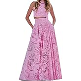 Women's 2 PCS Lace Holes Tank Tops Bodycon Skirts Sexy Nightclub Party Dress Outfits Set