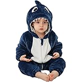 Qszmjo Toddler Halloween Christmas Outfits Unisex Baby Animal Costume Romper Infant's Zip Up Hooded Costume Cosplay Jumpsuit