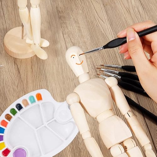 Wooden Artist Mannequin For Drawing - 12.99" Articulated Figure With Stand For Sketching