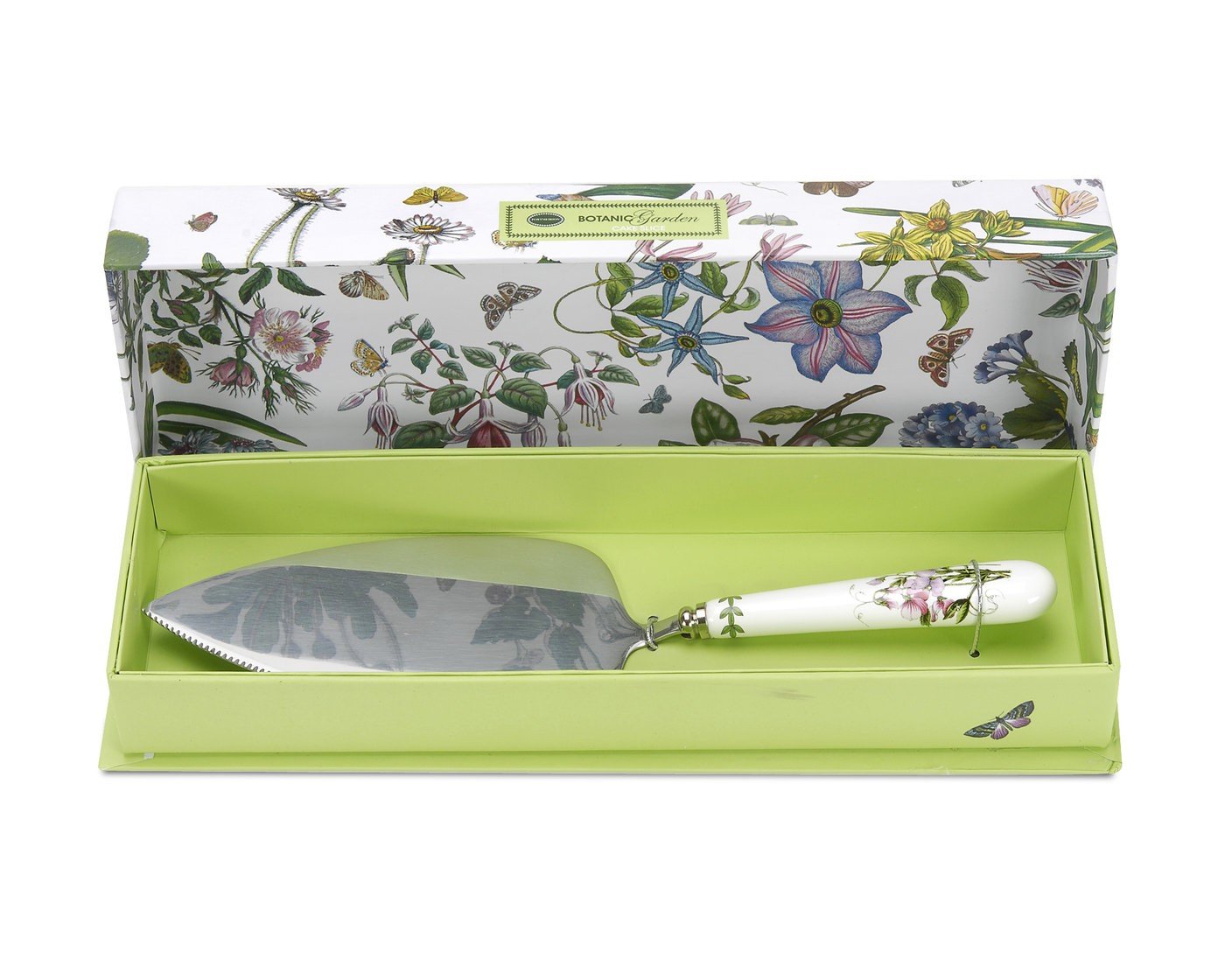 Portmeirion x Botanic Garden Cake Slicer - Elegant Stainless Steel Blade with Porcelain Handle, Perfectly Giftable for Special Occasions and Everyday Use