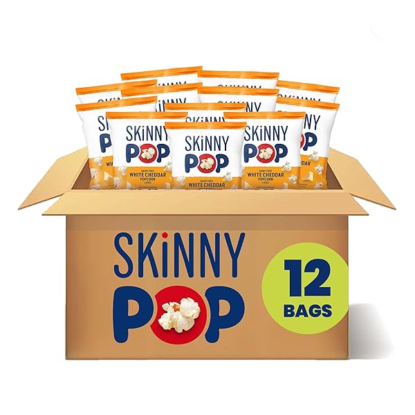 SKINNYPOP POPCORN, WHITE CHEDDAR, WHOLE GRAIN, DAIRY-FREE SNACK,...