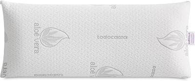 Oreiller viscoélastique en aloès Vera, Noyau Compact viscoélastique pour Le col et Le Cou, fermeté Moyenne-élevée, Double Fermeture éclair (90 cm).