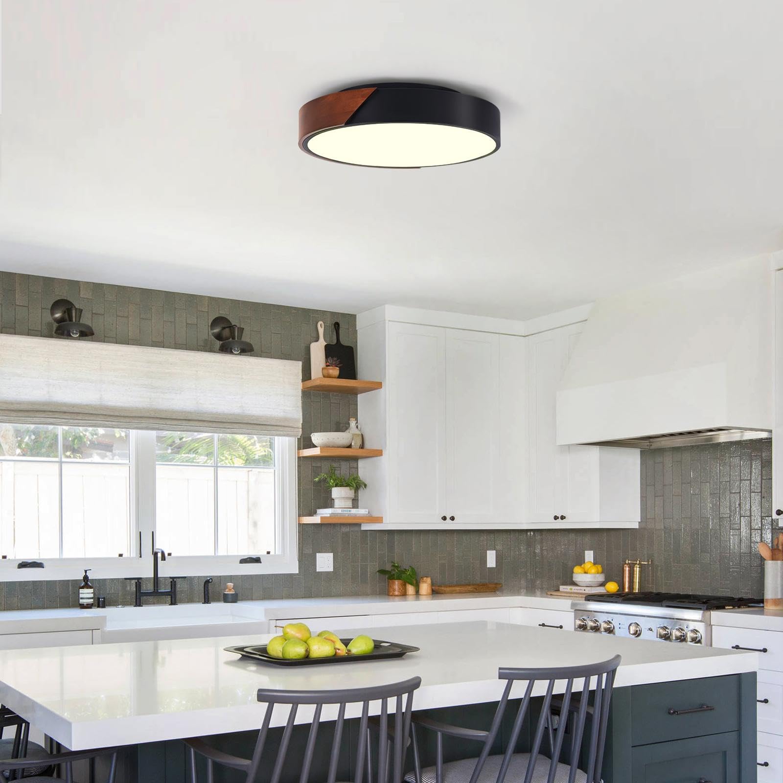 YUMPAUG Modern Black Flush Mount Ceiling