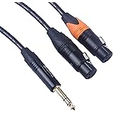 Adattatore Audio Siyear 6.35 Mm TRS A Doppio XLR Femmina - Cavo 1.5 M Per Microfoni Stereo - Foto 5