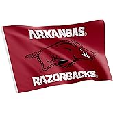 Desert Cactus University of Arkansas Flag Razorbacks U of A Hogs Banners 100% Polyester Indoor Outdoor 3x5 feet Flags (Design K)