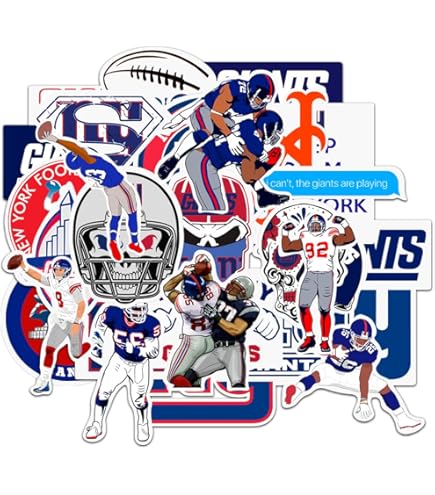 32-Pack American Football Buffalo Stickers - Waterproof Decals For Water Bottles, Laptops & Cars