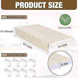 EYAYEN 4 Pcs Wire Shelf Cover，Wire Rack Covers