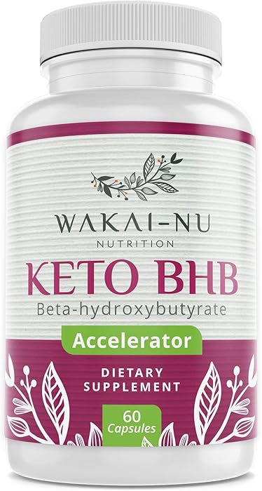 Wakai-Nu Keto BHB Accelerator - Beta-Hydroxybutyrate Salts Ketogenic Ketone Diet Weight Loss Supplement, Appetite Suppressant Keto Pills for Women & Men - Exogenous Ketones, (500mg, 60 Capsules)
