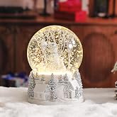 MUMTOP Christmas Snow Globes, Winter White Snow Globes Christmas with Music, Snowman Snow Globe, A World Covered in White Snowglobe Color Changing LED Lights Birthday Gift for Kids Girls and Boys