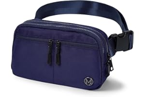 Mokzer Fanny Pack 2L Belt Bag Crossbody Waist Bag for Women Men with Adjustable Strap, 5-Zipper Pockets Waterproof Fanny Pack