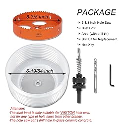 VIKITON 6-3/8 Hole Saw for Recessed Lights, 6.3