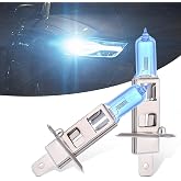 GKmow Pack-2 H1 Halogen Bulbs, Car Xenon Light Bulbs, 12V 100W Car High Beam Lights, Automobile Lights Replacement Kit, Universal for Most Cars, SUVs and Vans (White #H1)
