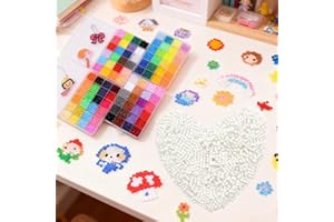500Pcs 5mm Fuse Beads - Eco-Friendly Melting Beads for DIY Crafts, Christmas & Birthday Gifts, Compatible for Perler & Hama, 