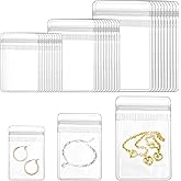 Anti Tarnish Jewelry Bags, 30 PCS 3 Sizes PVC Jewelry Pouches Clear Zipper Bag Small Jewellery Storage Bags for Jewellery Earring Ring Necklace Beads Charms Packing Storage