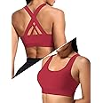 Sports Bras for Women, High Support Criss Cross Back Bras for Large Bust, High Impact Strappy Yoga Workout Bra