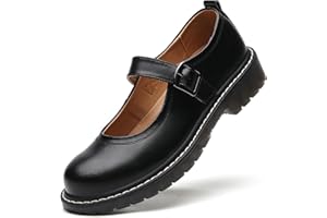 QHH Mary Jane Shoes Women Mary Janes for Women Flats Oxford Round Toe Non-Slip Casual Shoes Comfortable Dress Shoes Cute School Shoes for Teen Girls Womens Ladies