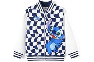 Disney Minnie Mickey Stitch Princess Frozen Elsa Jacket Lightweight Zip up Fall Clothes Classic Sweatshirt 2-14 Years