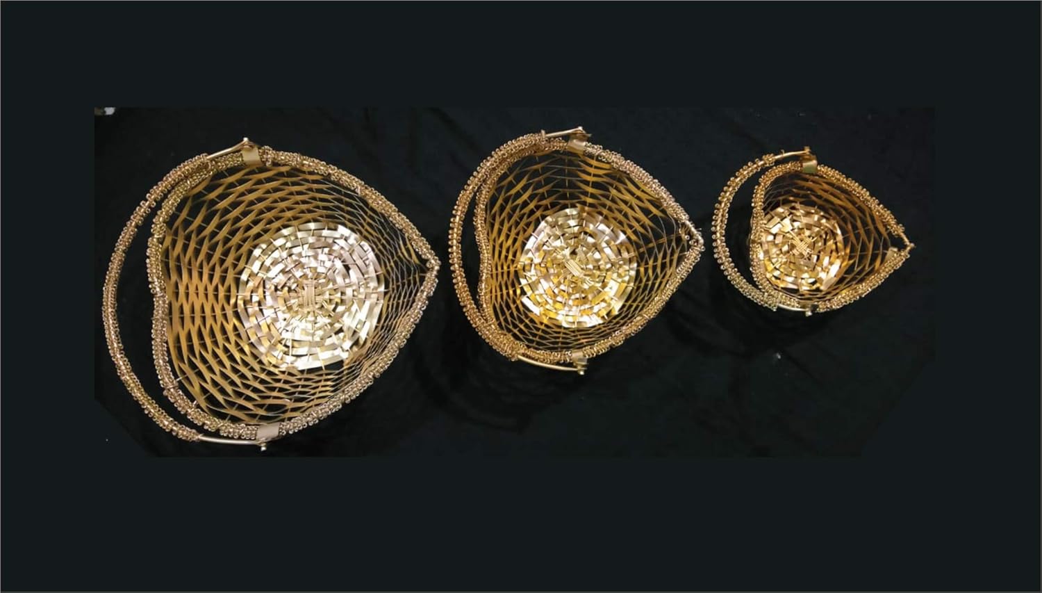 Buy Brass Golden Coated Baskets For Gifting Purpose Decorative For