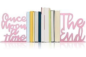 Once Upon A Time Bookends,Metal Decorative Bookends,Once Upon A Time Sign for Bookshelf, Reading Nook, Daycare, Classroom Bed