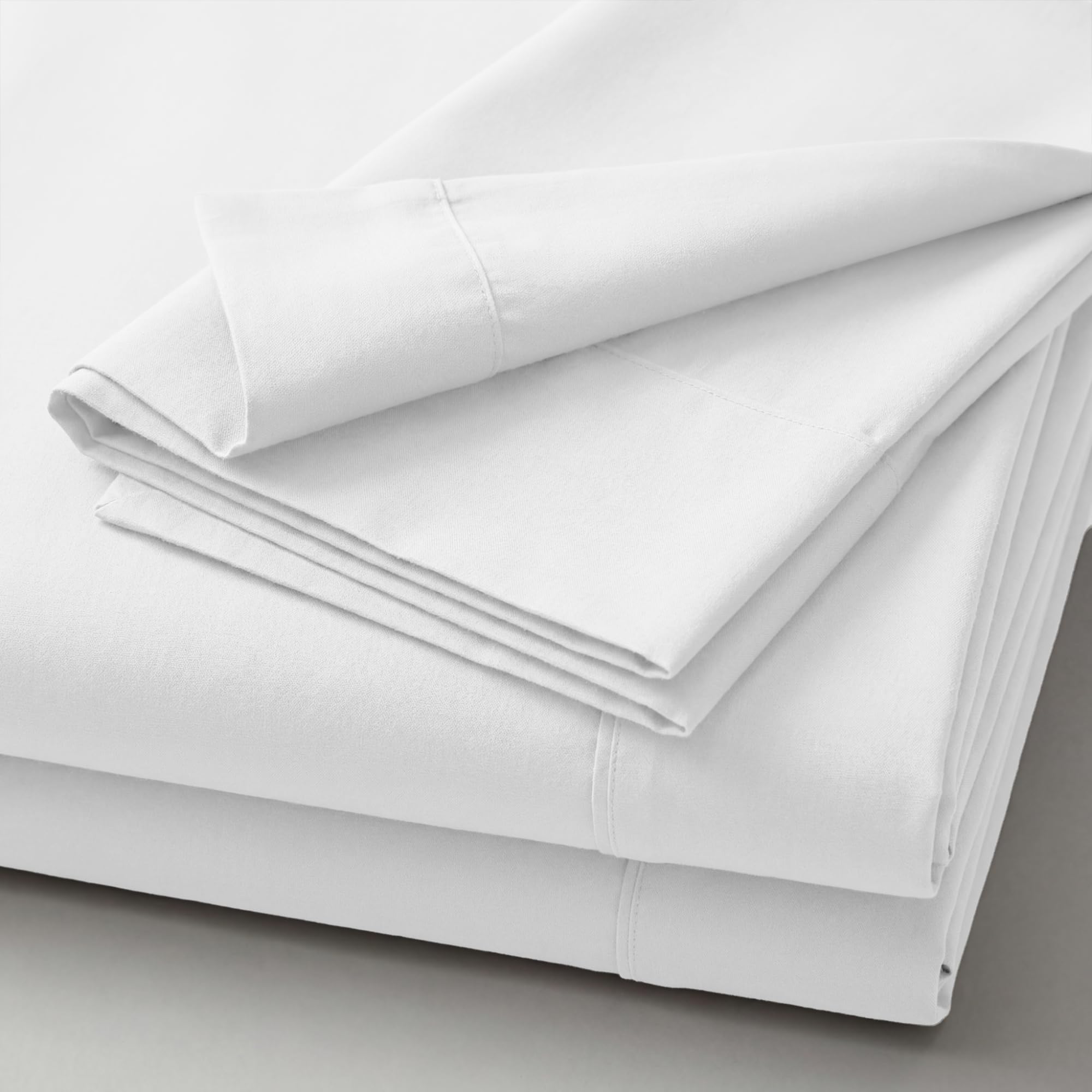 Superior 800 Thread Count Deep Pocket and Wrinkle Resistant 4-Piece Bed Sheet Set, Cotton Blend, Super-King, White
