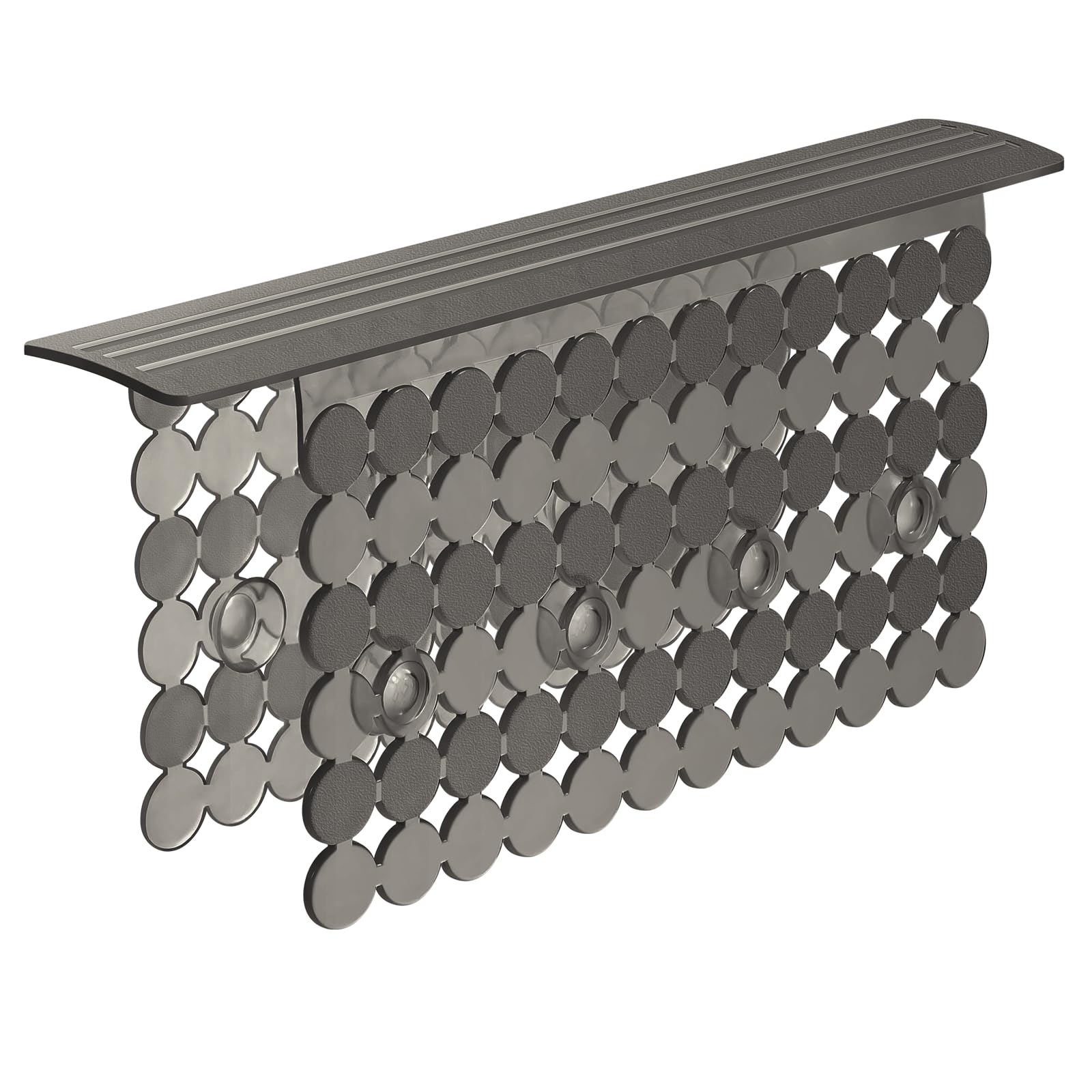 Photo 1 of Bligli Plastic Sink Saddle, Sink Divider Mat with Strong Suction Cups, Kitchen Divided Sink Protector Mat for Glassware Dishes, Easy to Clean and No Smell, 9.5" x 12", Translucent Grey