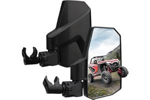 SHEJISI UTV Side Mirrors – Fits almost all UTVs (except full doors)，Compatible with Polaris RZR Ranger、Can am Commander Defender、Honda Pioneer Talon SXS、Kawasaki Mule KRX，Yamaha Wolverine YXZ,RTV
