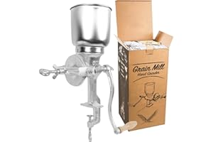 YARRD Hand Crack Corn Grain Mill Grinder Manual Mill Food Grinder Grain Mill Iron for Corn Coffee Food Wheat Oats Nut Herbs Spices Seeds Crusher Great for Restaurants Commercial Kitchens Bakery