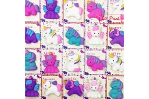 Jofan 24 PCS Valentines Cards with Unicorn Mochi Squishy Toys Squishies for Kids School Class Classroom Valentines Day Gifts Prizes Party Favors