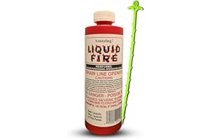 Liquid Fire liquid fire drain line opener in Sinks Tubs Shower Stalls Septic Tanks and Laterals-Clog Remover Drain Cleaner Toilet Clog Remover-16 OZ with Centaurus AZ Drain Snake
