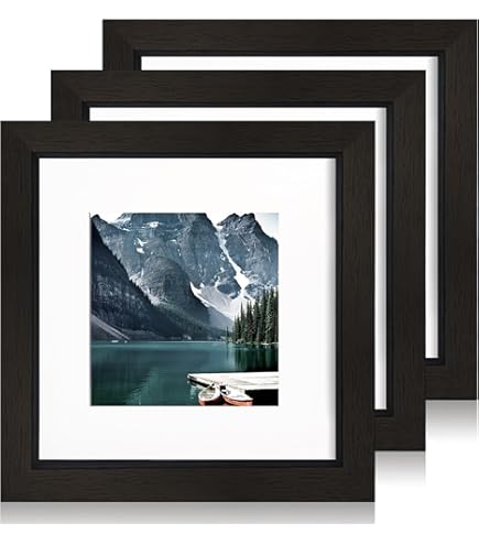 Amazon.com - 6x6 Picture Frame, Black Metal Photo Frames with HD