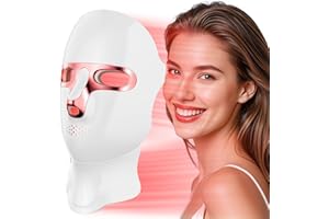 tinkoola Red Light Therapy Mask for Face,LED Face Mask for Skin Care, 7 Colors Portable Red Light Face Mask, Facail Skin Care