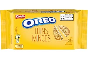OREO Thins, Golden Sandwich Cookies, 261g, Baked in Canada