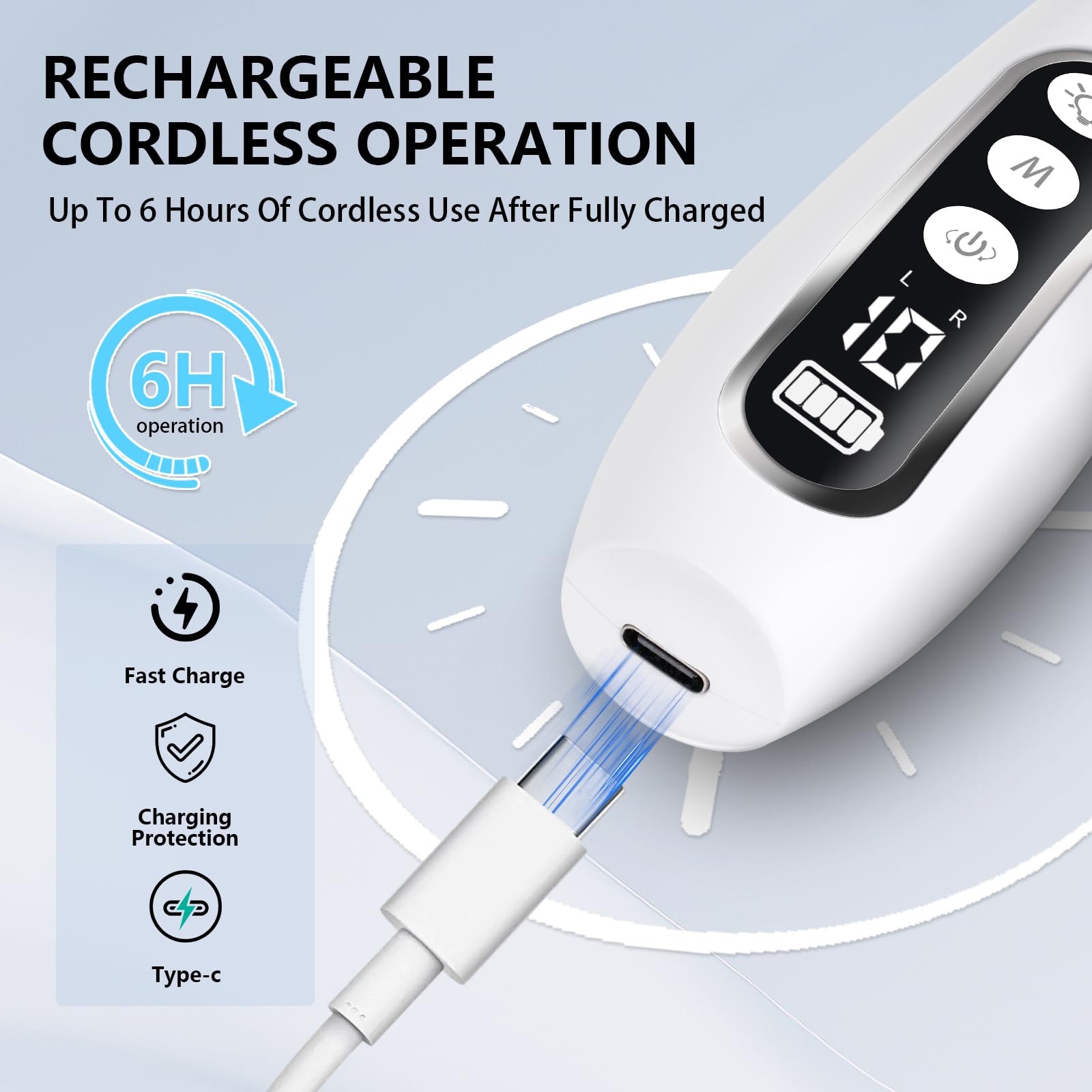 Cordless Nail Drill, Portable 2000 mAh Rechargeable Electric Nail File for Thick Toenails, 10 Speeds Nail Dril Machine Professional Manicure Pedicure Set for Women Hand Foot Natural Nails Care