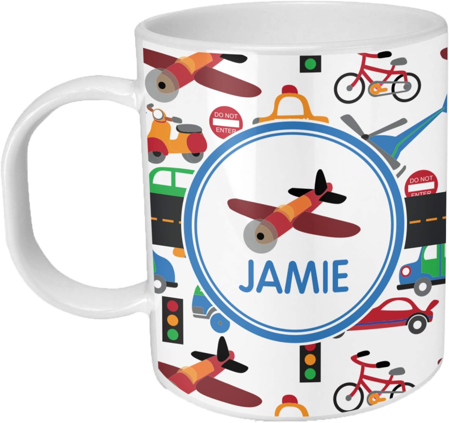 childrens plastic name mugs