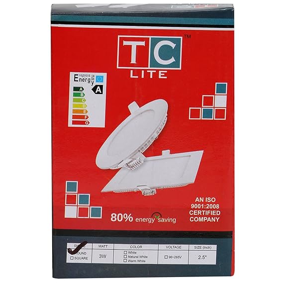 T.C LITE Recessed Ceiling lights (White and Pack of 2)