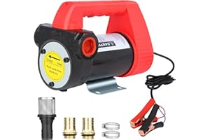 Vevitts 12V Electric Fuel Oil Transfer Pump Diesel Kerosene Biodiesel Change Transfer Pump Extractor 175W 12GPM Oil Fuel Extr