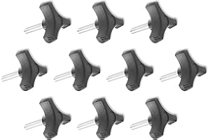 BYSOL 1/4 20 Male Thread Wing Nut Knob 2 inch Diameter with 2 inch Long Threaded Post for Lawn Mower, Woodworking Tools & Jigs, Clamps Umbrella Base, 10PCS Wing Nut Knob