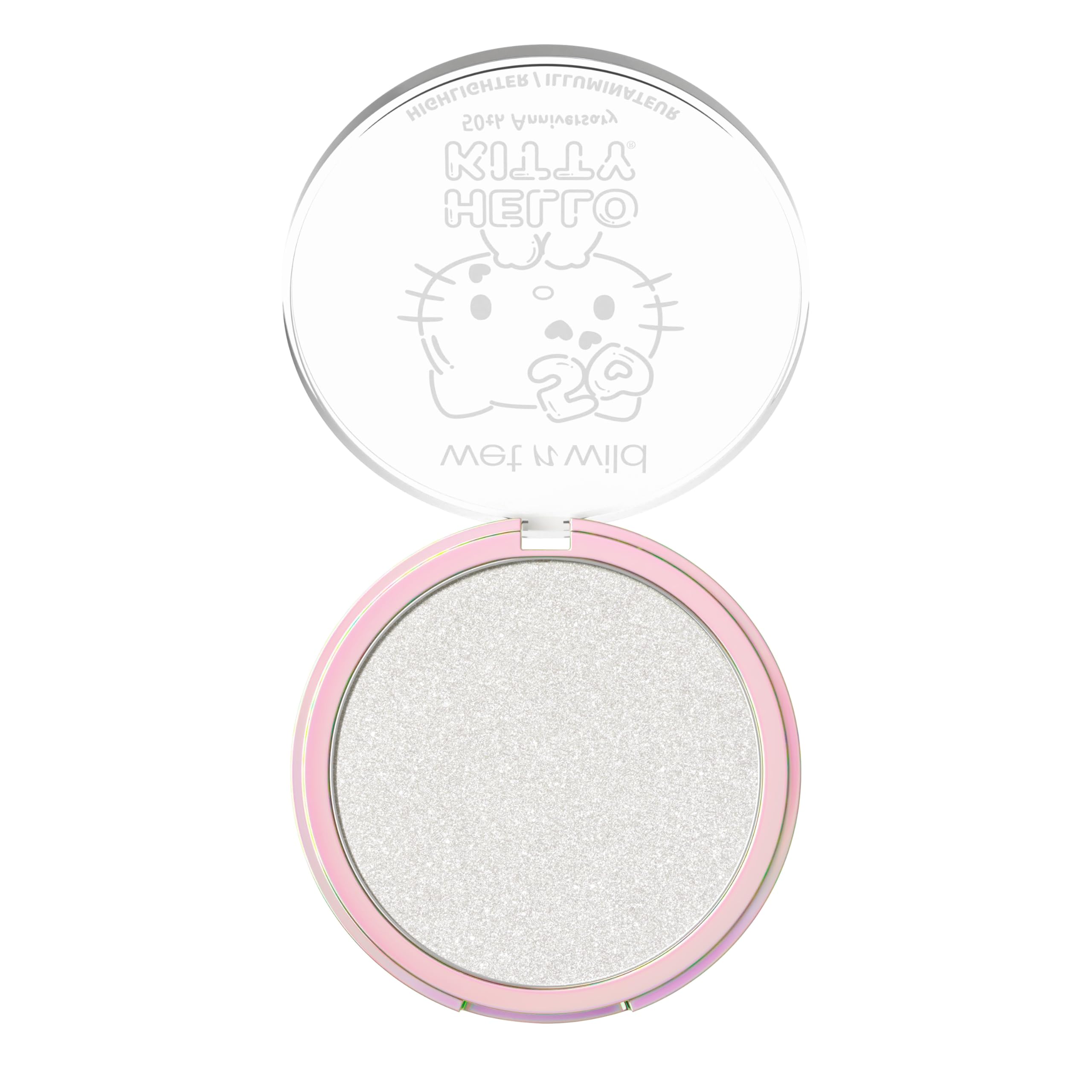 wet n wild Hello Kitty Highlighter, Multi-Dimensional Glow with Iridescent Pearls, Silky-Smooth Buildable & Blendable Formula, Cruelty-Free & Vegan - Kind Hearted