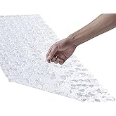 Webos Bath Shower Mat Non Slip: Extra Large Pebble Bathtub mat for Families, Anti Slip Shower Matt with Drain Holes Suction Cups Tub Mat - 16 X 40 Inch Clear