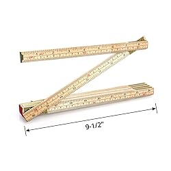 QWORK Folding Wood Rule, 6 FT 6 Inch Foldable Ruler