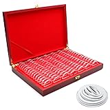 100 Pieces 30mm Wooden Coin Capsules Holder