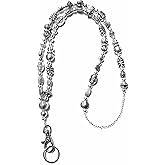 Hidden Hollow Beads Women's Lanyard Strong Beaded Made in USA ID Badge Card Holder Teacher Nurse Cruise Keys Keychain Phone