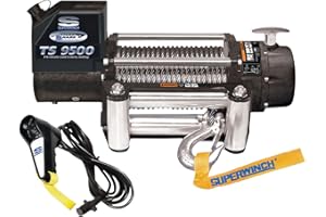 Superwinch 1595200 Tiger Shark 12V DC Winch with Roller Fairlead- 9,500 lbs. Capacity