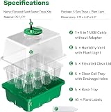 MIXC Seed Trays with Grow Light 5Pack with Lids Propagators for Plants view 5